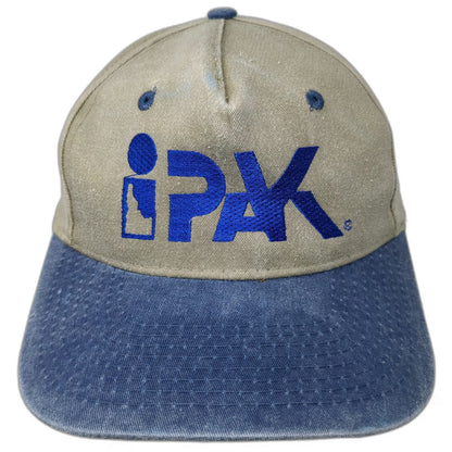 Cobra Caps 5 Panel Hat Beige Blue One Size Idaho iPAK Strapback Adjustable Logo