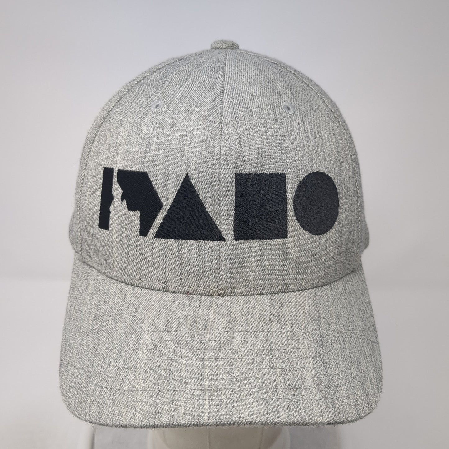 Idaho Spell Out Fitted Hat Gray XL Embroidered Stretch Flexfit Yupoong
