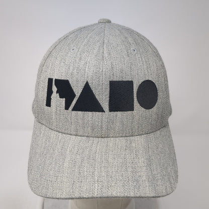 Idaho Spell Out Fitted Hat Gray XL Embroidered Stretch Flexfit Yupoong