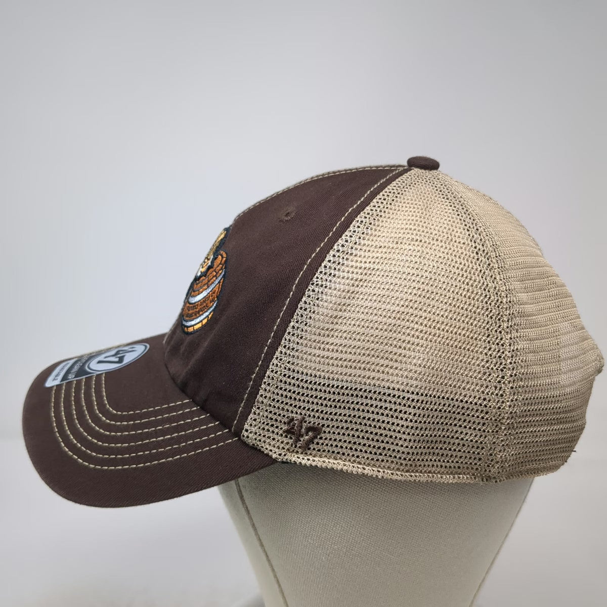 MiLB West Michigan Whitecaps '47 Trucker Hat Brown One Size Snapback Mesh Cap