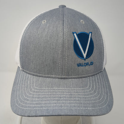 Valor ID Snapback Trucker Hat Gray One Size Adjustable Mesh Back Richardson