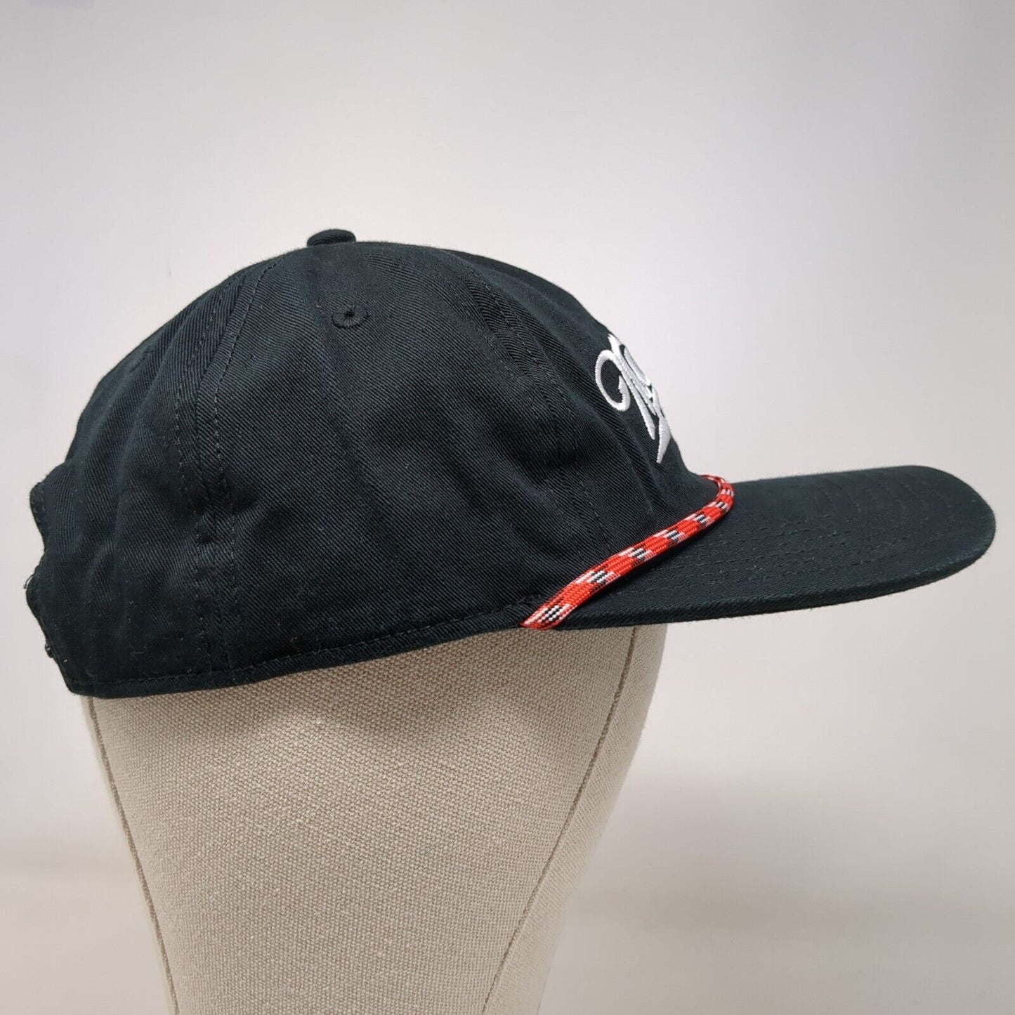 Miller Genuine Draft Snapback Hat Black OSFA Adjustable Rope 6 Panel Mad Engine