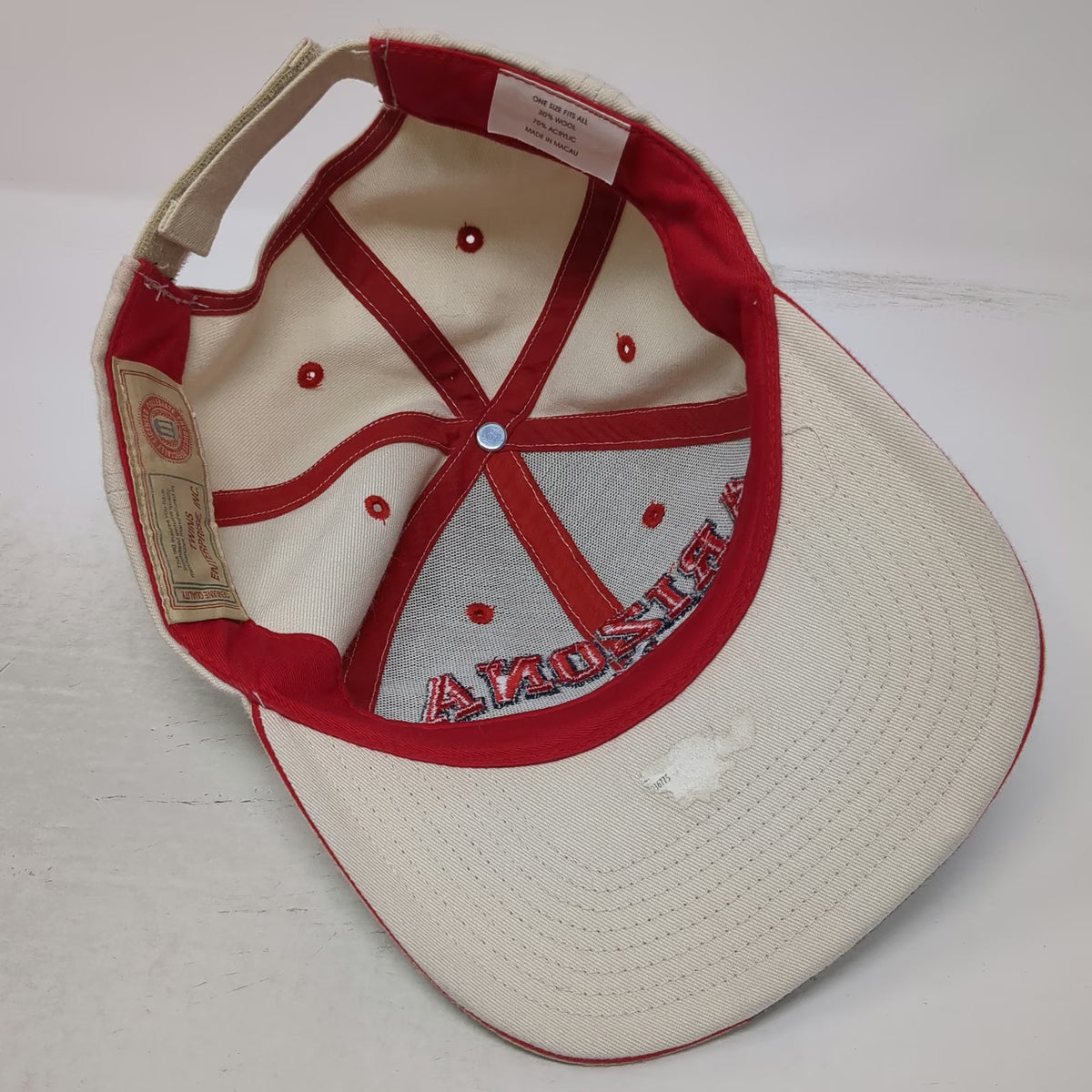 Arizona Wildcats NCAA Twins Enterprise Cap Beige Red Blue One Size Hat Strapback