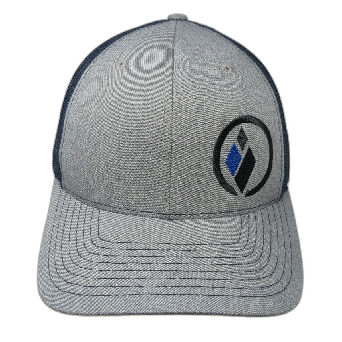 Richardson 112 Trucker Hat Gray Blue One Size Mesh Snapback Innvictis Logo