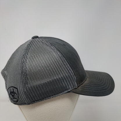 Ariat Snapback Mesh Back Trucker Hat Gray One Size Flexfit 110 Yupoong