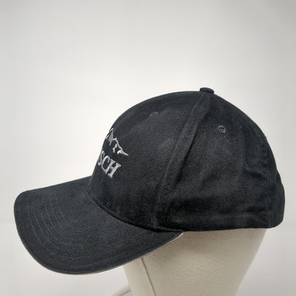 Busch Slideback Hat Black One Size Adjustable Embroidered Vent Holes
