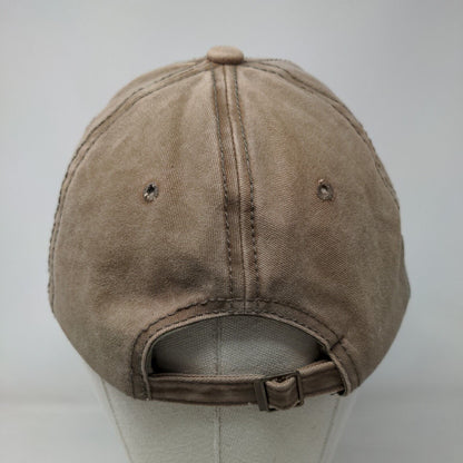 Unbranded Slideback Hat Tan One Size Adjustable Bling Rhinestone 6 Panel