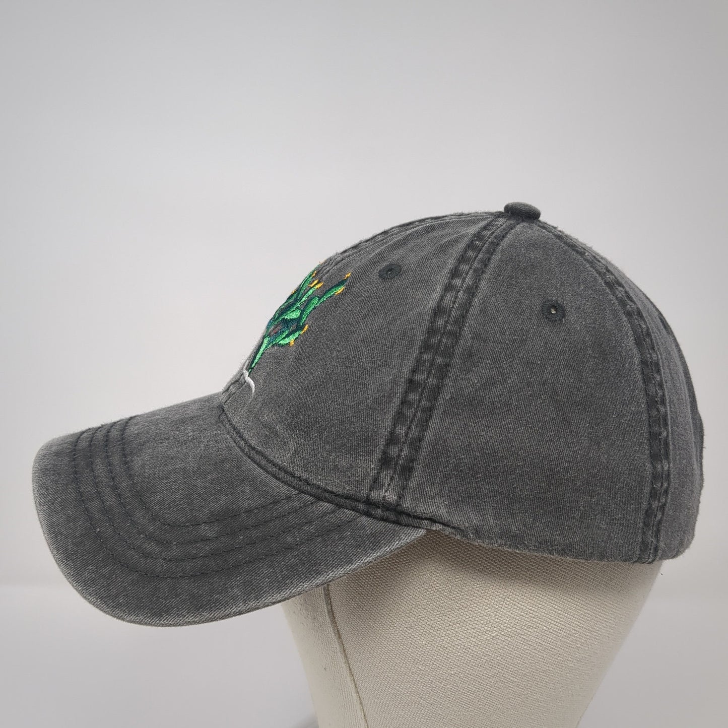 Cactus Slideback Hat Gray One Size Solid Adjustable Embroidered Otto