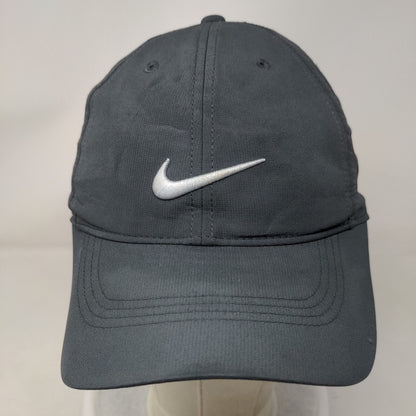 Nike Golf Strapback Hat Gray OSFM Adjustable Embroidered Swoosh 6 Panel