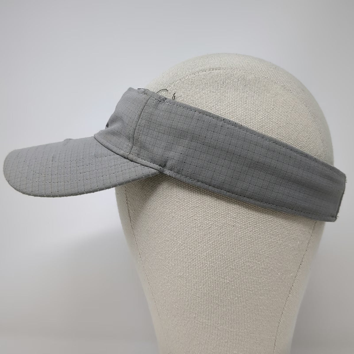 Adidas Visor Gray One Size Performance Logo Sport Hat Adjustable Strap Golf