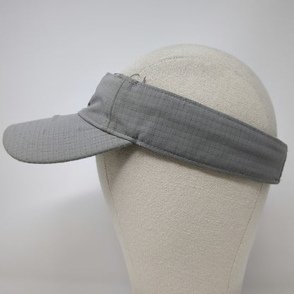 Adidas Visor Gray One Size Performance Logo Sport Hat Adjustable Strap Golf
