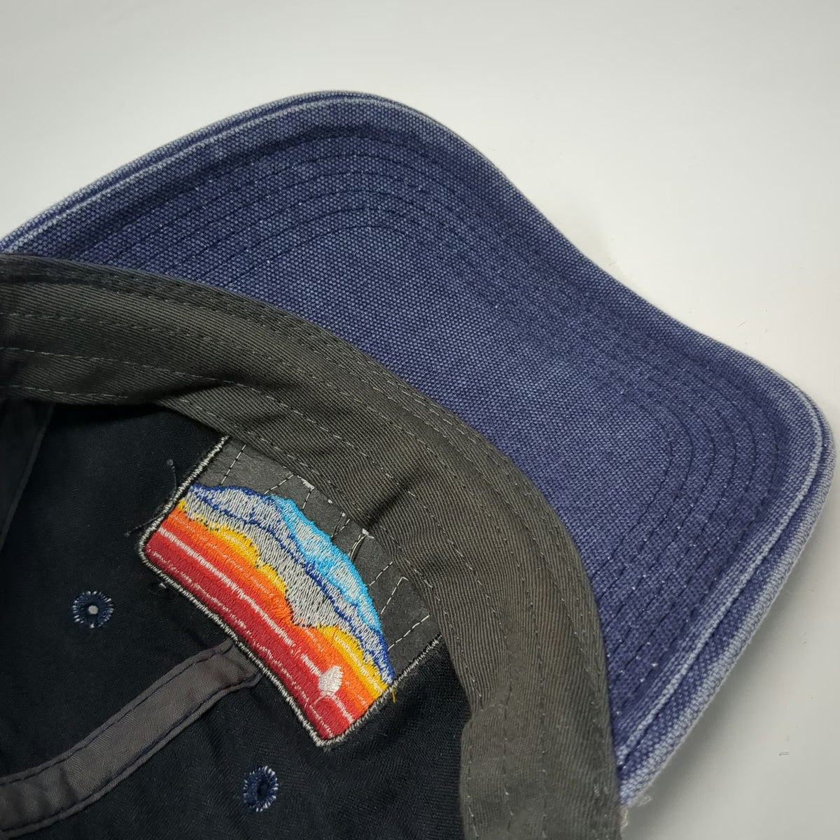 Legacy Trucker Hat Blue Gray One Size Kona HI Hawaii Sunset Mountain Patch Mesh
