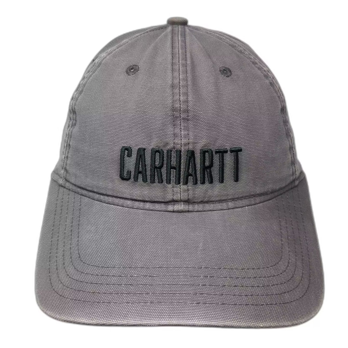 Carhartt Baseball Cap Gray OS Embroidered Logo Adjustable Cotton Canvas Hat