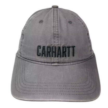 Carhartt Baseball Cap Gray OS Embroidered Logo Adjustable Cotton Canvas Hat