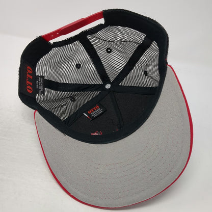 Otto Trucker Hat Black Red One Size R&R Barbeque SLC UT Pig Mesh Snapback