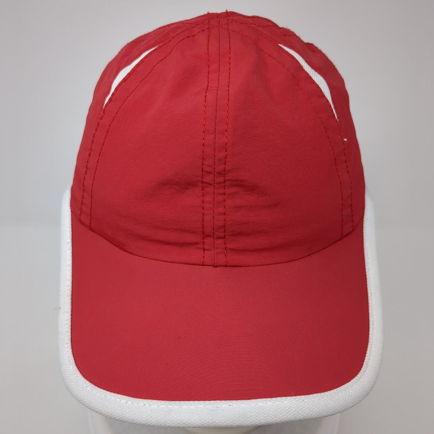 Athletic Works Strapback Hat Red One Size Adjustable Breathable Mesh Blank