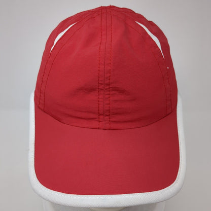 Athletic Works Strapback Hat Red One Size Adjustable Breathable Mesh Blank