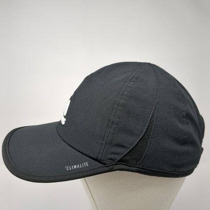 Adidas Climalite Strapback Hat Black One Size Adjustable Breathable 6 Panel