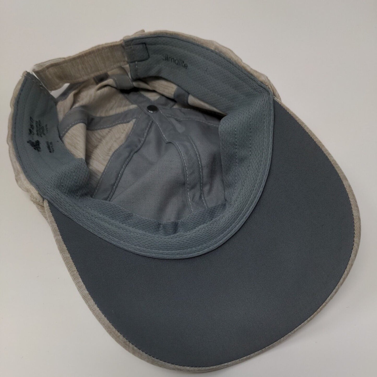 Adidas 3 Stripes Strapback Hat Tan OSFA Adjustable Climalite 6 Panel