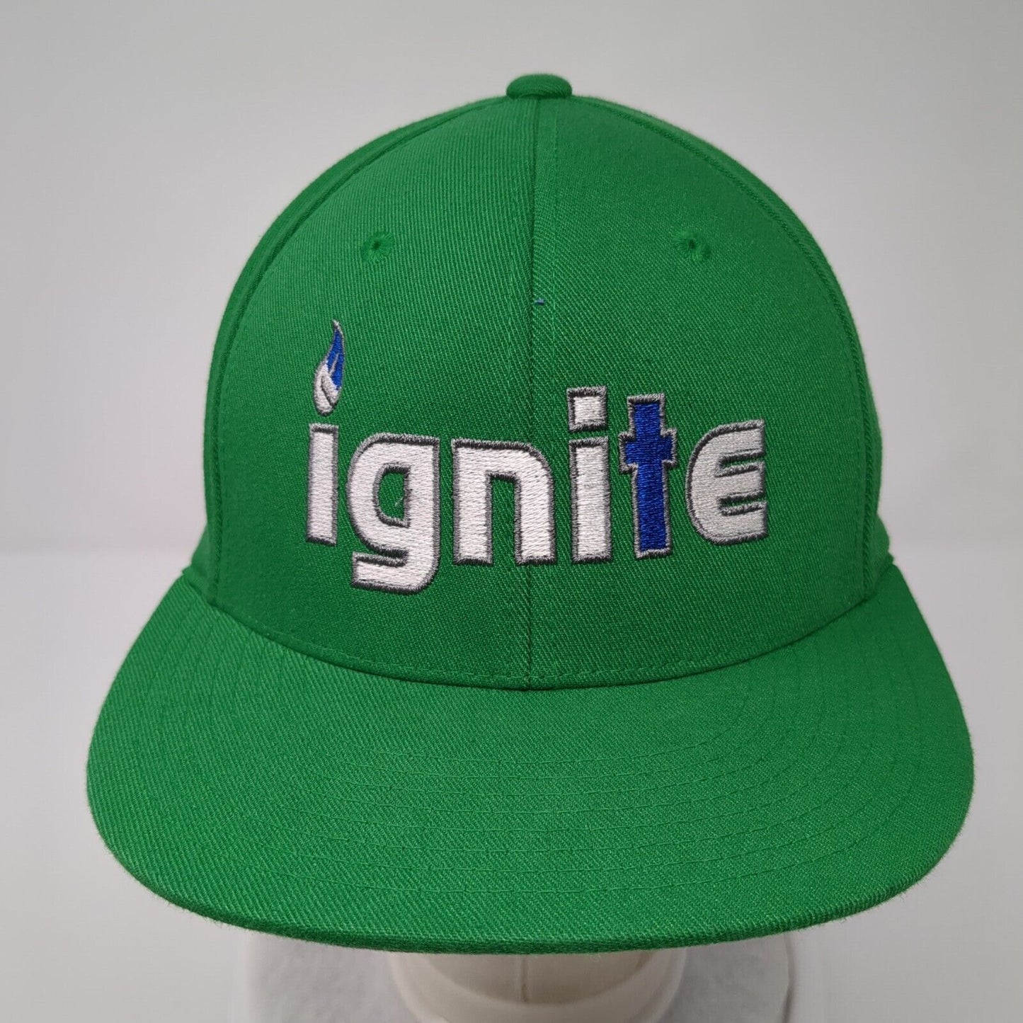 Ignite 811 Fitted Hat Green S/M Flexfit Eleven Elite Series Pacific Headwear