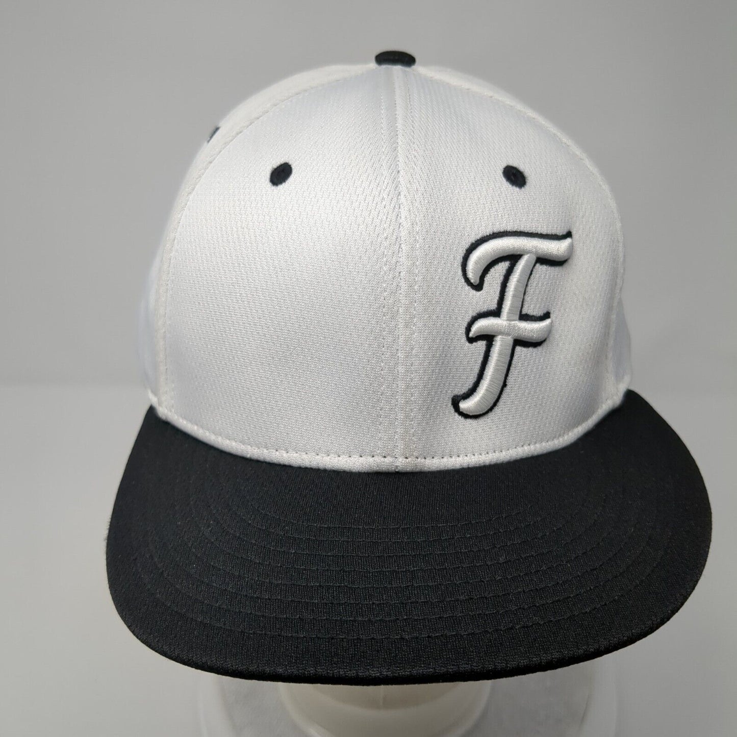 Letter F Established 2007 Fitted Hat White L-XL Richardson Dryve 6 Panel