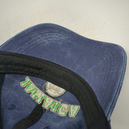 TBL Baseball Cap Blue One Size Jamaica Palm Trees Strapback Cotton Washed Hat