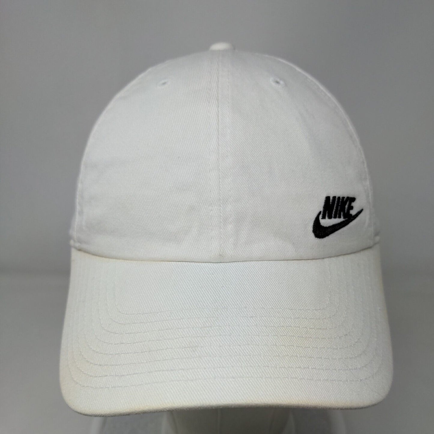 Nike Slideback Hat White OSFM Adjustable Embroidered Swoosh Heritage86 6 Panel