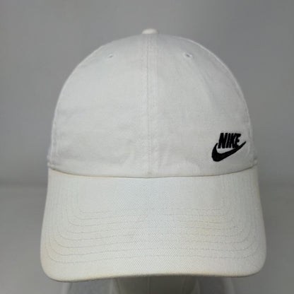 Nike Slideback Hat White OSFM Adjustable Embroidered Swoosh Heritage86 6 Panel