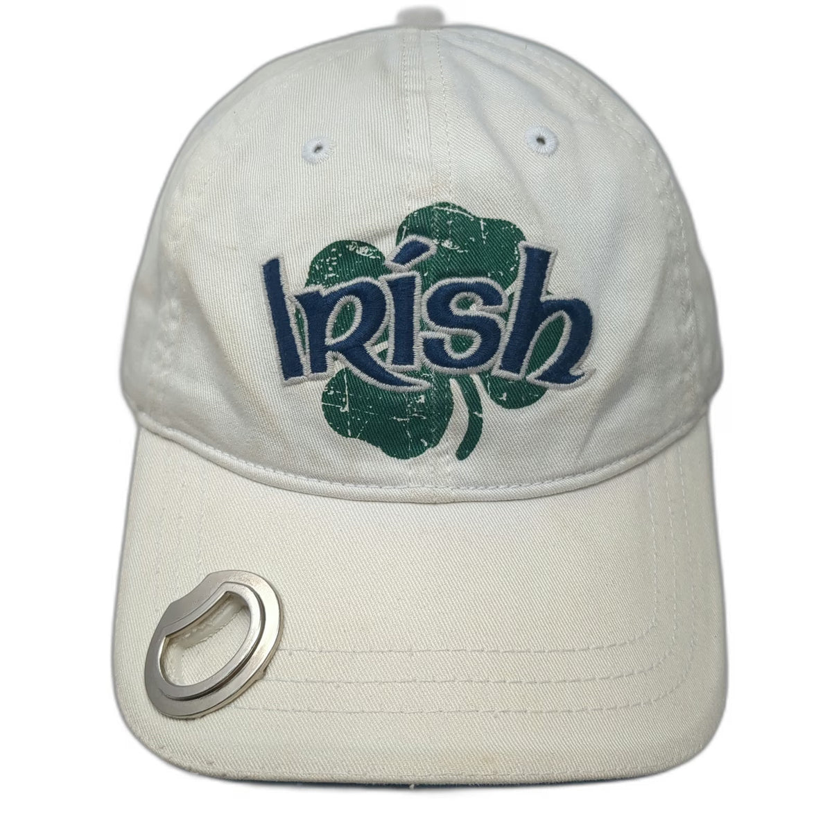 HYP Baseball Cap Beige One Size Irish Shamrock Bottle Opener Embroidery Hat