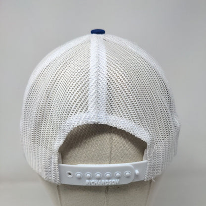 Richardson Snapback Trucker Hat Blue Adjustable Embroidered Letters