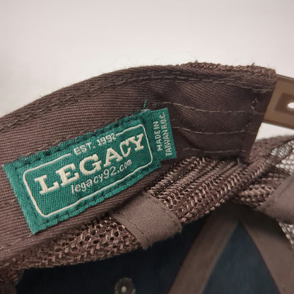 Legacy Trucker Hat Brown One Size Alaska Skagway Patch Mesh Back Snapback Cotton