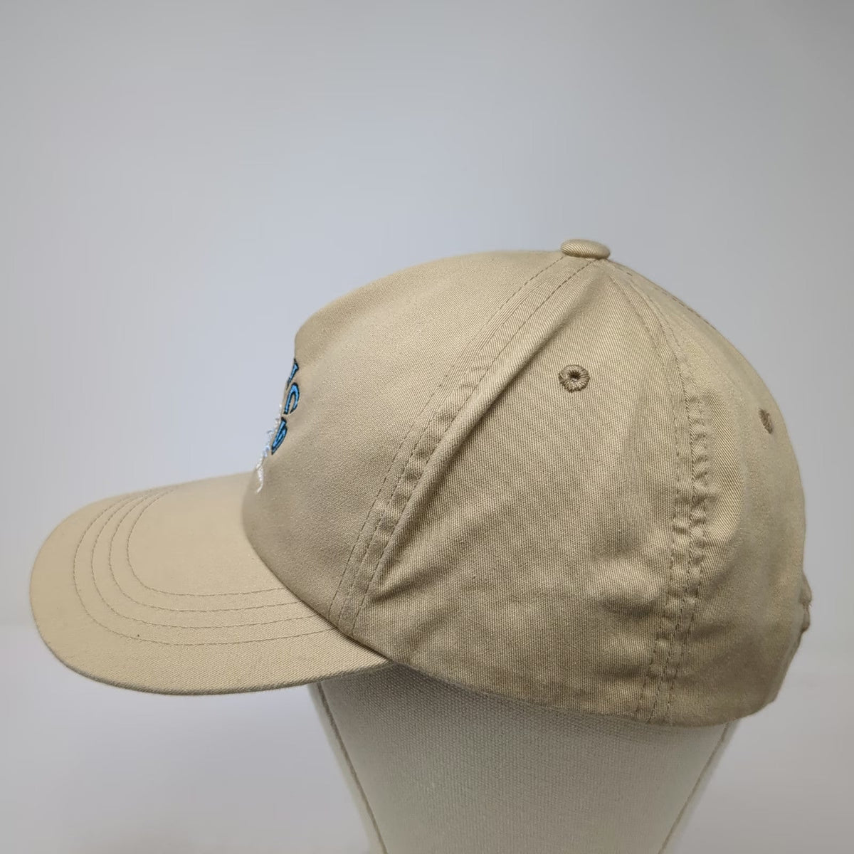 Yupoong 5 Panel Beige One Size Antics Keeping & Pushing Snapback Hat Curved Brim