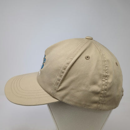 Yupoong 5 Panel Beige One Size Antics Keeping & Pushing Snapback Hat Curved Brim