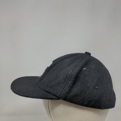 Letter C Snapback Hat Black M/L Adjustable Solid Vent Holes Cash & Co