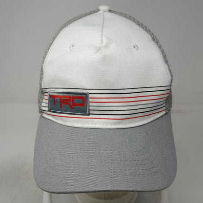 Head to Toe 5 Panel White One Size Trucker Hat TRD Racing Logo Mesh Back Patch