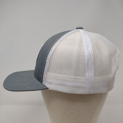 Scheels Meridian ID Patch Snapback Trucker Hat Gray OSFM Mesh Back