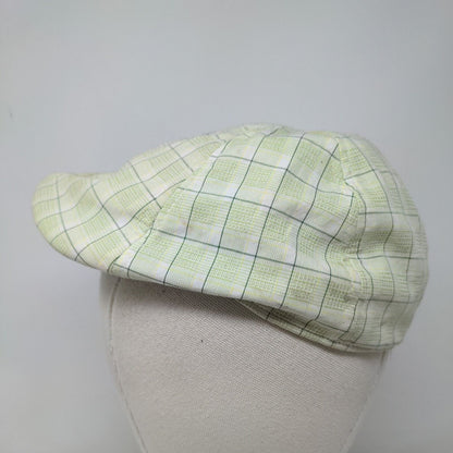 Steeno Men's Cabby Hat Multicolor Check Pattern Size Small Cotton