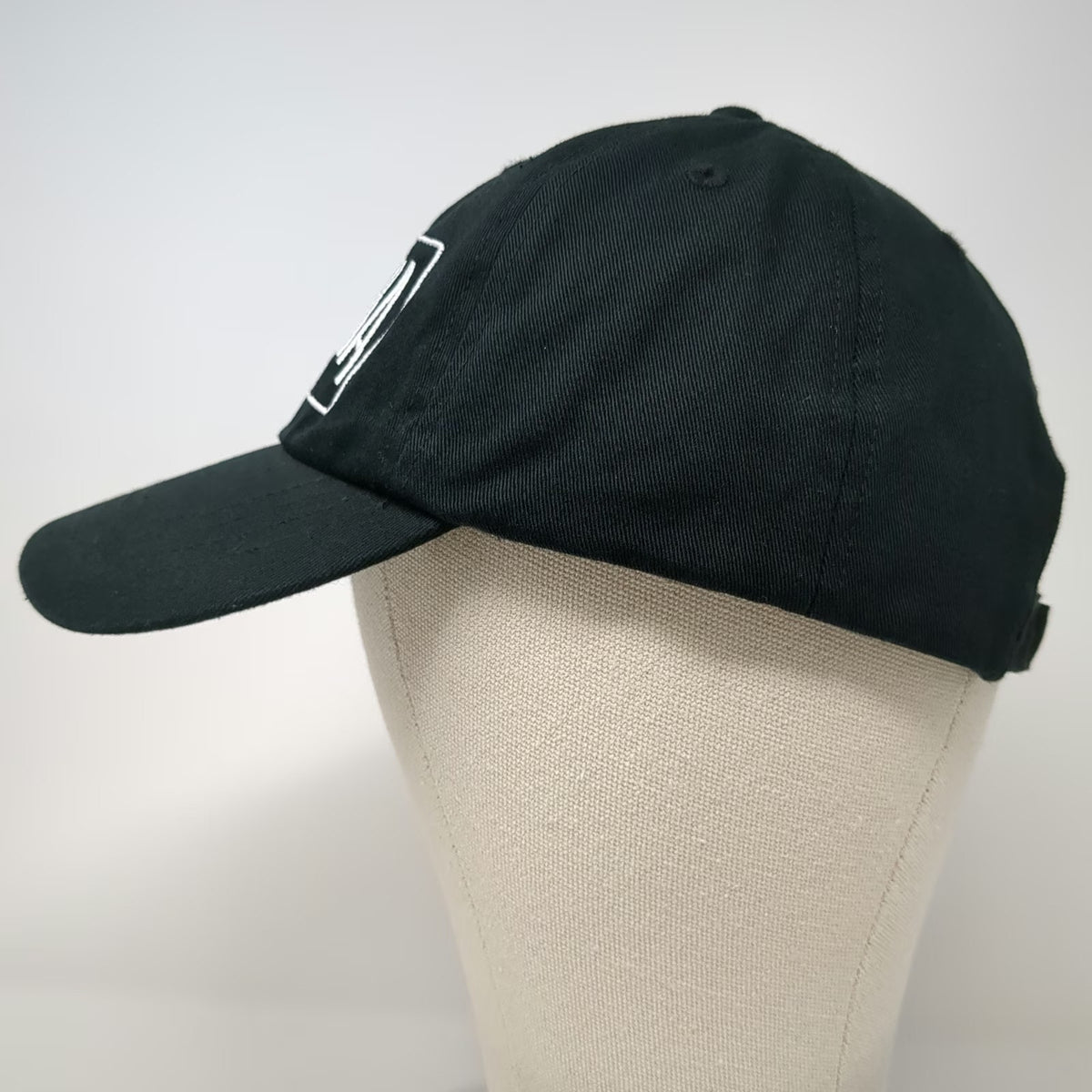 Victoria Sport Baseball Cap Black One Size Embroidered Logo Cotton Hat Slideback