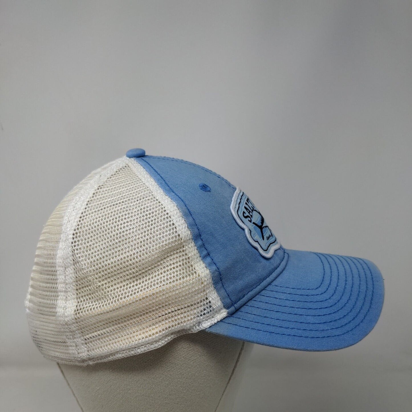 Salt Life Adventure Seas Division Trucker Hat Blue OSFM Embroidered Mesh Back