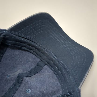 Unbranded Strapback Hat Blue One Size Adjustable Vented Holes 6 Panel Blank