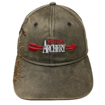 DRI DUCK Baseball Cap Brown One Size Running Buck Embroidery Waxy Cotton Hat