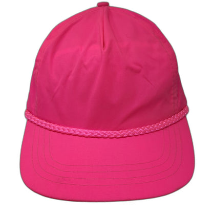 Sportcap 5 Panel Pink One Size Rope Snapback Hat Nylon Terry Cloth Unstructured