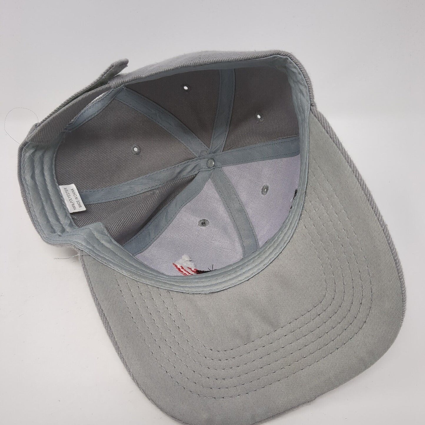 Dodge Strapback Hat Gray One Size Adjustable Embroidered Solid 6 Panel