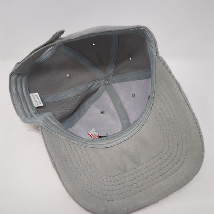 Dodge Strapback Hat Gray One Size Adjustable Embroidered Solid 6 Panel