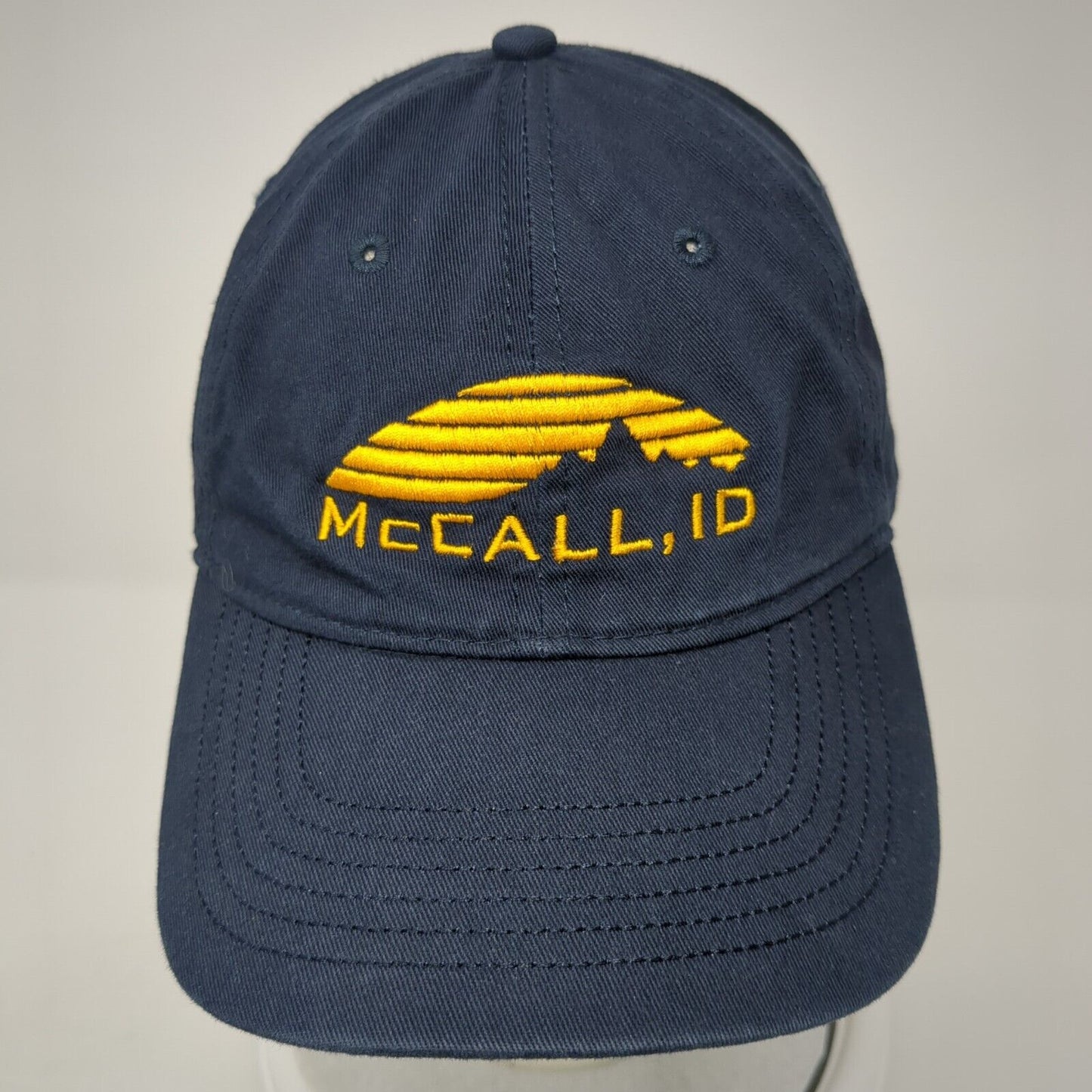 McCall ID Strapback Hat Blue One Size Adjustable Embroidered 6 Panel Ouray
