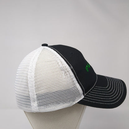 Platt Fitted Mesh Back Trucker Hat Black One Size Embroidered Colorblock