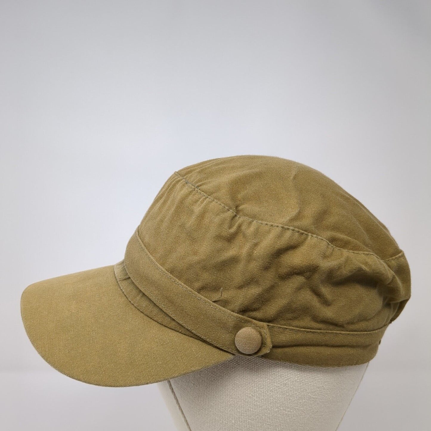 Unbranded Cadet Army Cap Brown One Size Stretch Lightweight Blank Cotton