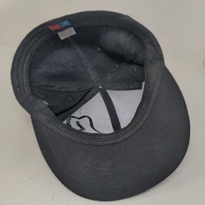 Fox Racing Men's Fitted Hat Black Size 7 Embroidered 100% Cotton