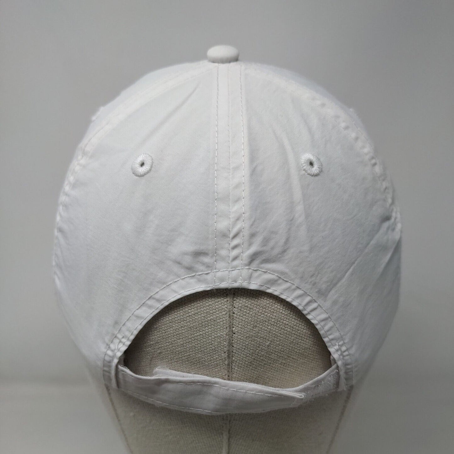 Love Strapback Hat White One Size Adjustable Graphic Print Vented Holes Nylon