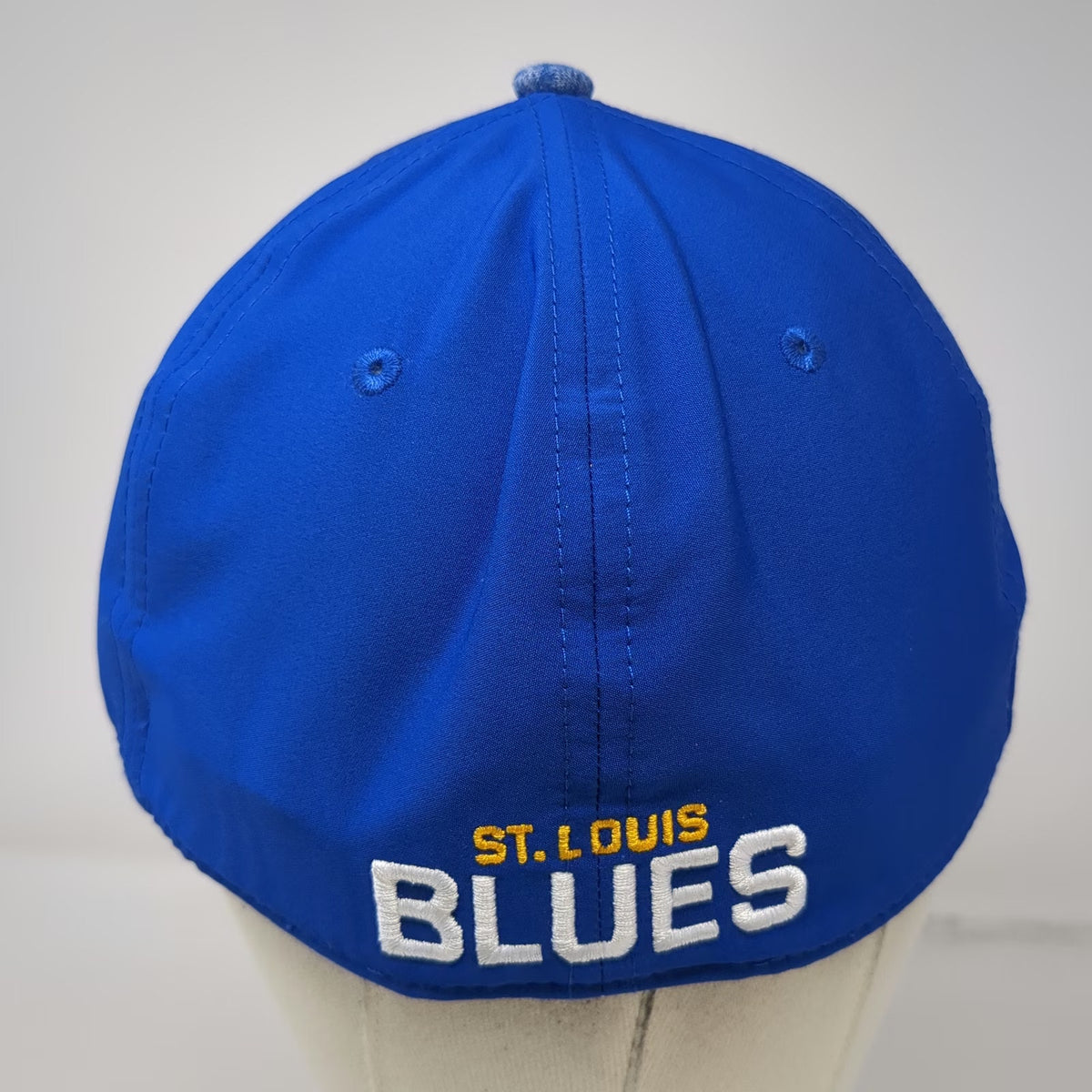 St. Louis Blues NHL Fanatics Cap Blue Yellow L Stretch Fit Flex Curved Brim Hat